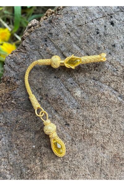 KAZZAZE Pompon de mărgele de rugăciune cu un singur pendură, cu zirconiu galv...