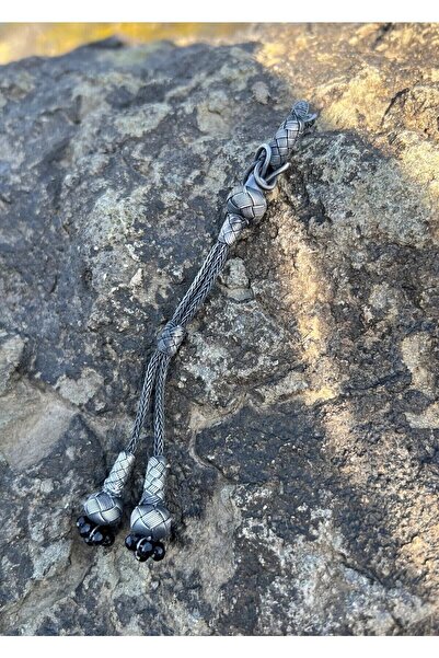 KAZZAZE Tassel rozariu cu mărgele de flori Kazaziye argintie