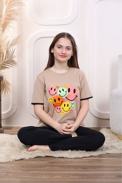 Pyjama Familya Фигурен комплект пижама за младо момиче с къс ръкав