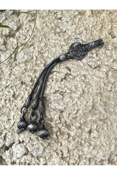 KAZZAZE مسبحة فضية ثلاثية متدلية بشرابة PUS335ES