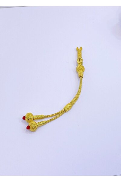 KAZZAZE Ασημένιο Kazaziye Χρυσό Επιχρυσωμένο Διπλό Μακρύ Μοντέλο Ροζάριο με Φ...