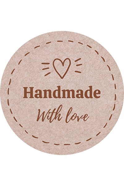 Pera Made with Love - Autocolant Etichetă Rotunda 4 Cm 72 Bucăți