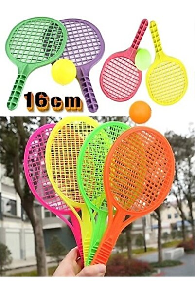 BERFUDEMİR Mini Raket Toptan 24 Takım Oyuncak Plastik Raket Okul Öncesi Oyunc...