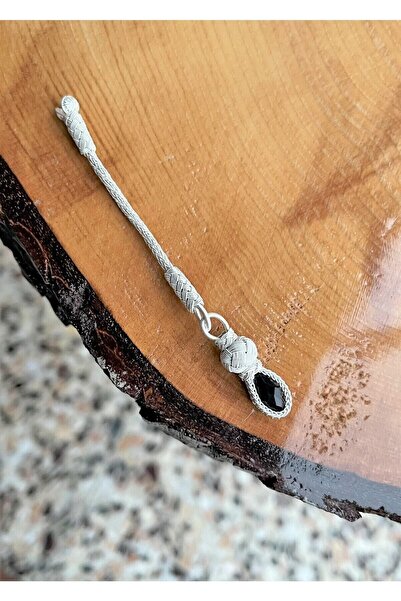 KAZZAZE Mărgele de rugăciune scurte din argint cu piatră neagră