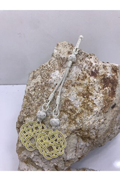 KAZZAZE Ciucuri duble unisex galbene Love Knot