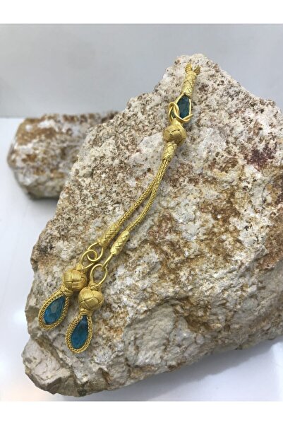KAZZAZE Gilded Turquoise Crystal Jewelled Tassel