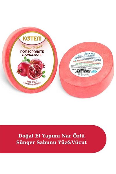 paksa 125 Gr Natural Pomegranate Extract Sponge Shower Soap - Skin Nourishing Skincare