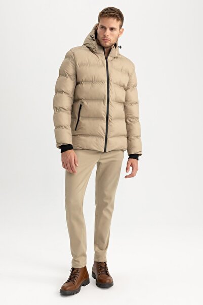 DeFacto Windproof down Jacket - Water Repellent, Slim Fit, Hood, Lined and Zip-Up A3281Ax23Wn