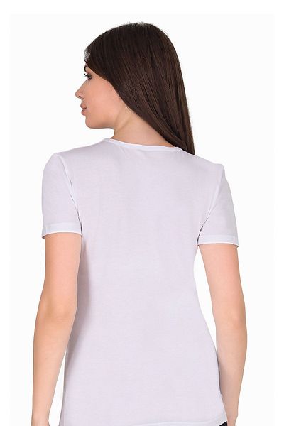 Sensu Tricou de bază cu gât crew de damă Culoare albă Tsr1006