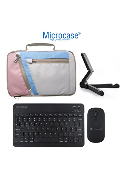 Microcase Huawei Matepad T10 9.7 inch Uyumlu Tablet Çanta+Türkçe BT Klavye +M...