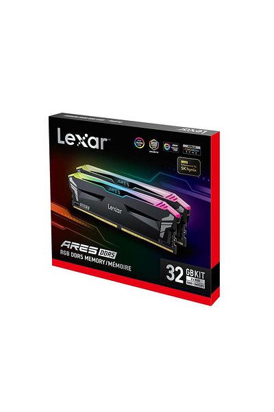 Lexar آريس RGB 32 جيجابايت DDR5 6800 ميجا هرتز أسود رام PC-ld5u16g68c34la-rgd Cl34