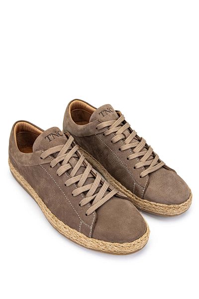 Tamer Tanca Genuine Leather Men's Casual Shoes - Mink Nubuck