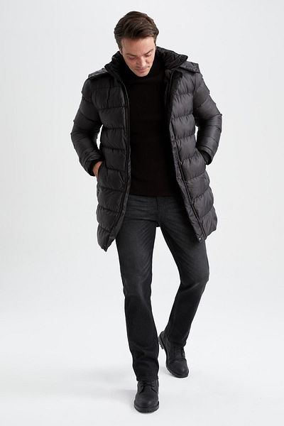 DeFacto Slim Fit Pufferjacke mit Kapuze - Y7149az22wn