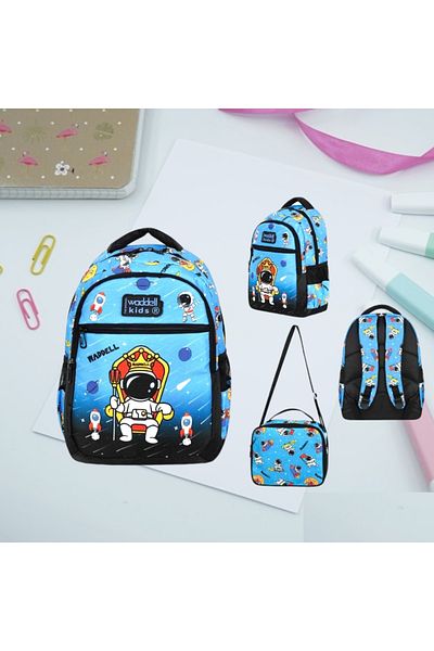 Shopiolog Waddell Primary School Bag - Bag Set for School and Nutrition