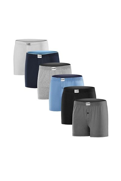 YILDIZ Pack of 6 Men's Towel Waist Flat Boxers
