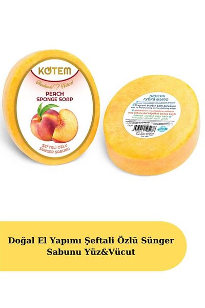 paksa Natural Peach Extract Skincare Nourishing - Sponge Shower Soap 125 Gr