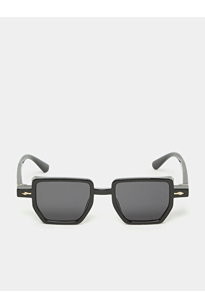 Styli Full Frame Rectangle Sunglasses with Metal Detail