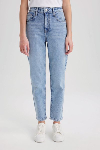 DeFacto Lina Comfort Mom Fit - High Comfortable Ankle Length Lightweight Jean Trousers B6510ax24sp