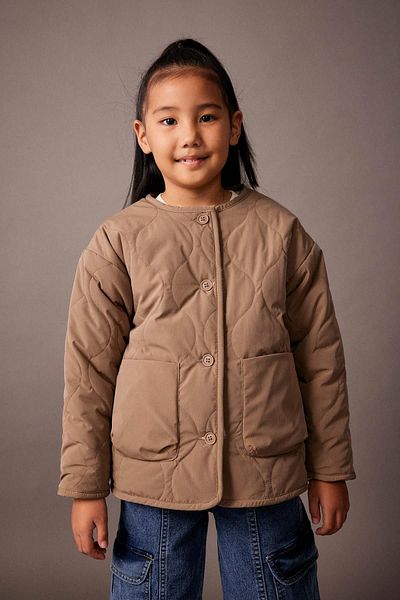 DeFacto Quilted Double Sided Faux Fur Lined Coat for Girl - A0853a823au