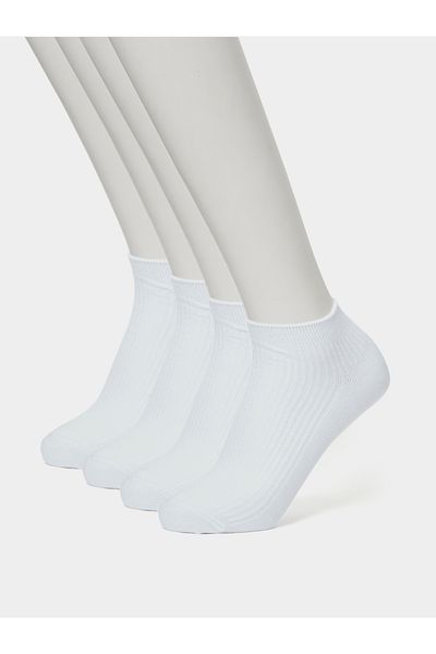 Styli Pack of 4 -Ribbed Ankle Length Socks