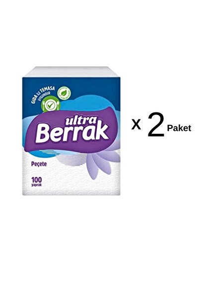 Berrak 100'lü 2 Adet Kare Peçete
