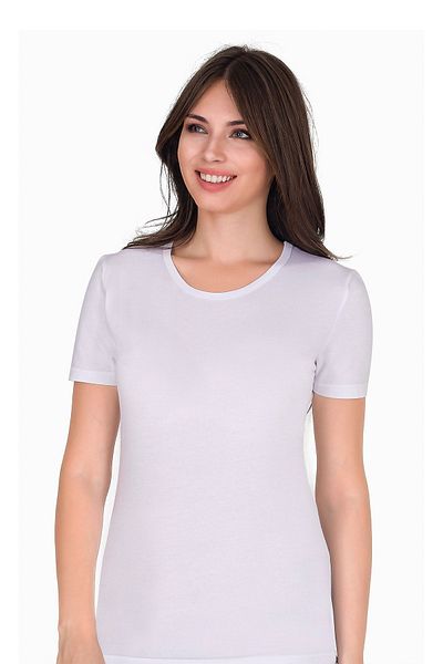 Sensu Tricou de bază cu gât crew de damă Culoare albă Tsr1006
