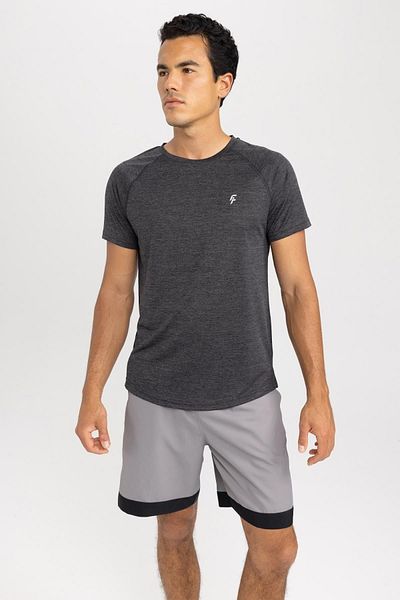 DeFacto Αθλητικό T-shirt Crew Neck Slim Fit - Κοντομάνικο A9075ax23sm