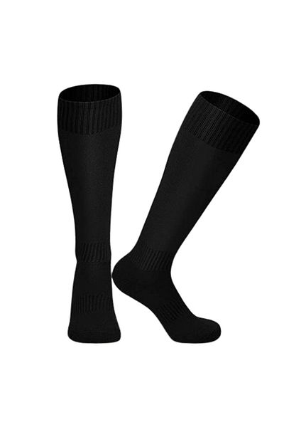 K18 Waiter Boy Kids Football Leggings Socks Black (36-39)