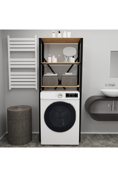 eportatif Çamaşır Makinesi Üstü Düzenleyici Raf Banyo Dolabı Rafı Makina Üstü Dolap Raf Çam
