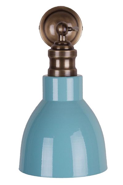 Fivorno Aydınlatma The Pain Series Antique Wall Sconce - Turquoise Color with Metal Hat