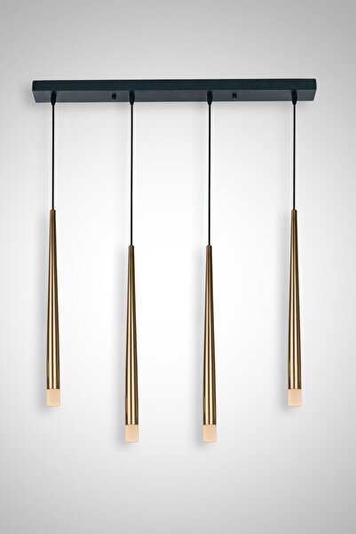 Fivorno Aydınlatma Long Led Bal Renk Kaplamalı 4 Lü Led Sarkıt