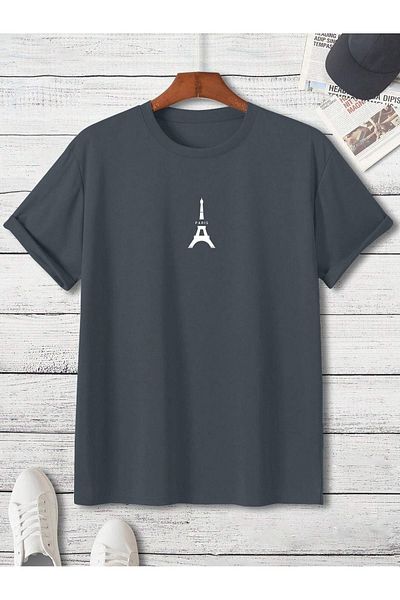 PALPİTO Μπλουζάκι Unisex Smoked Eiffel Printed Oversize