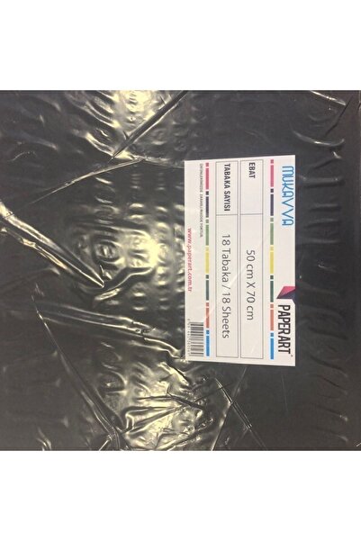 Paperart Renkli Mukavva 50x70 Cm 1,0 Mm 18 Lı (1 PAKET 18 ADET)