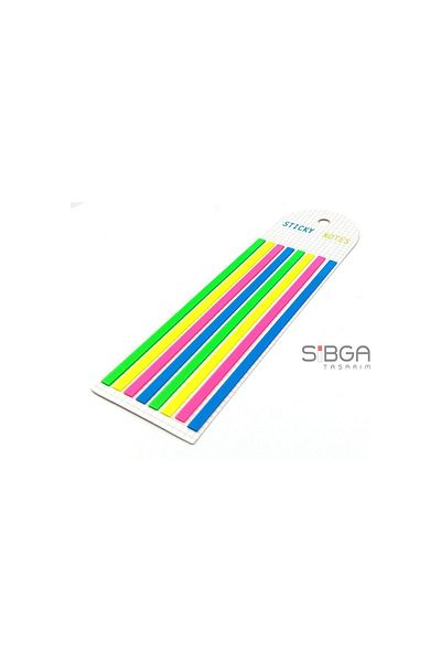 sibga tasarım Thin Long Strip Transparent Colored Postit Post-it Post ItBookmark Bookmark Postit Sticker 160 Sheets