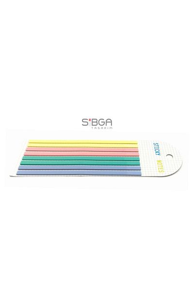 sibga tasarım Thin Long Strip Transparent Colored Postit Post-it Post ItBookmark Bookmark Postit Sticker 160 Sheets