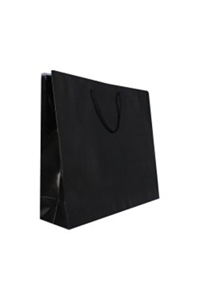 Muka Siyah Lüks Karton Çanta 42x38cm Pakette 10 Ad