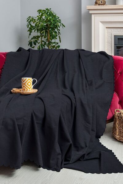 Latuda Concept Αντιολισθητικό κάλυμμα καναπέ 175x215 Microfiber - Σάλι καναπέ διπλής όψης ανθρακί