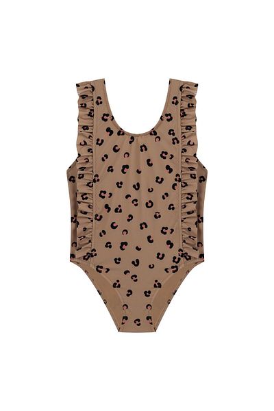 AQUELLA Girl's Leopard Pattern Swimsuit