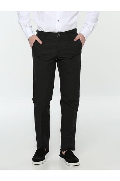 PANT POSİTİVE Jivensi Men's Linen Trousers - Classic Cut, Cotton-6613