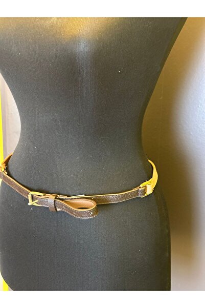 Gönülden Tasarım 3-колірний тонкий жіночий ремінь з пряжкою - 105x1 см