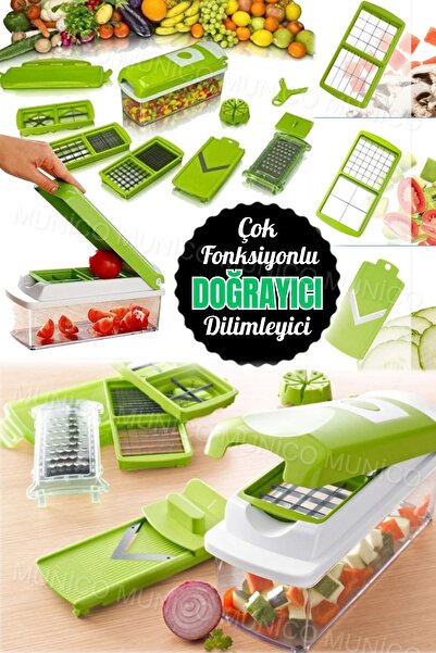 Munico Vegetable and Potato Slicer - 11 Piece Grater Practical Kitchen Apparatus