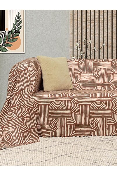 Latuda Concept Калъф за диван Softmicro с шарка на дъгата 180x300 в бохо стил - покривало и одеяло за диван с плочки