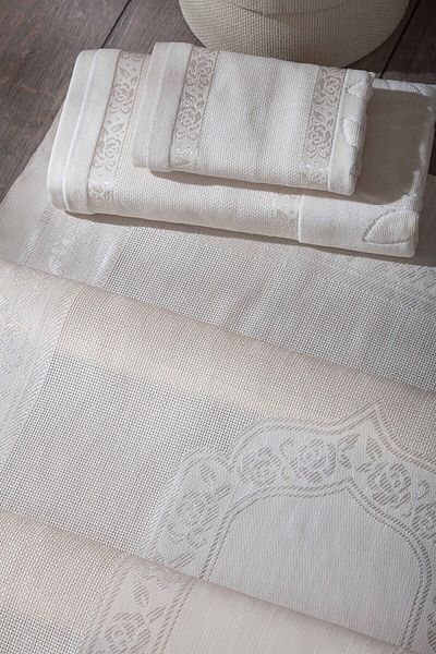 sarra 3-Piece Stitched Prayer Rug Set - Cappuccino