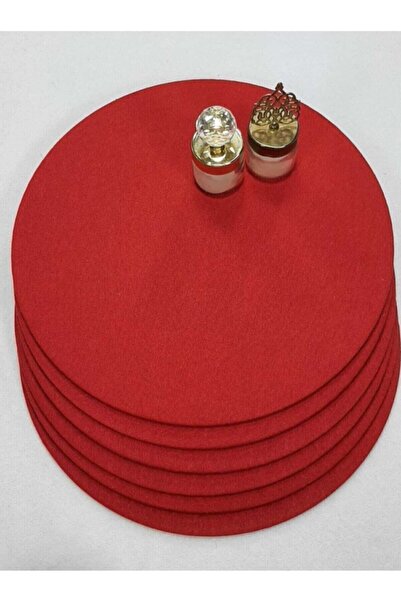 ZEYHOME DESIGN 6 Adet Kırmızı Supla Takımı , Amerikan Servis Ve Yılbaşı Özel Supla Seti New Year30cm