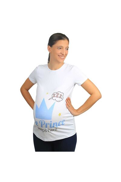 Mummy's Baby Μπλουζάκι μητρότητας Prince White