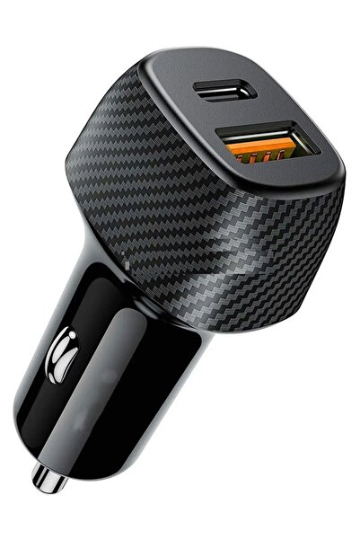 MyBlack 3.0 Qualcomm 2 Usb Hızlı Araç Şarjı 38 watt Hızlı şarj usb usb-c giri...