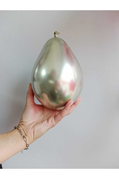 Kalisan 5 Inc (KÜÇÜK) White Gold Krom Balon 10 Adet