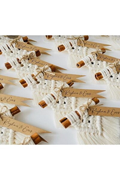 Sude Design Makrome Tarcınlı Magnet Dügün Nişan Söz Baby Shower Nıkah Hatıras...