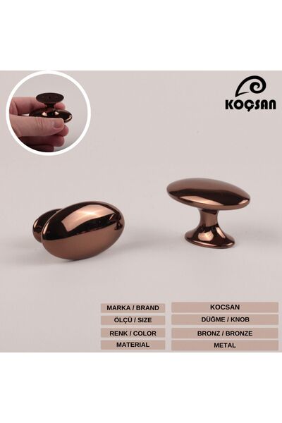 KOÇSAN Space Bronze Button Handle Luxury Country Kitchen Furniture Cabinet Drawer Handle