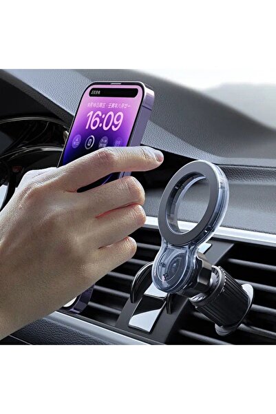 Dexmon Magsafe Mıknatıslı Manyetik Havalandırma Kilitli Araç İçi Telefon Tutu...